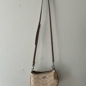 Coach Beige and Brown Crossbody Bag